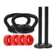 thumbnail image 2 of Convertidor de mango de pesa rusa ajustable para mancuernas a pesas rusas, gimnasio en casa para adultos, diseño ergonómico portátil para discos de pe 2 mango y 2 bares, 2 of 5