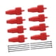 thumbnail image 2 of 8 Piezas De Cubiertas De Terminales De Silicona Genéricas Universales Para Automóviles, Barcos, Vehículos Todo Terreno, Color Rojo, 2 of 5