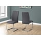 thumbnail image 2 of Silla de comedor Monarch Specialties con aspecto de piel gris, 39 cm, 2 unidades, 2 of 5