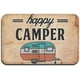 thumbnail image 1 of Felpudo de camping Happy Camper, de goma, antideslizante, para interior, exterior, puerta de entrada y baño, 40 x 60 cm (24 x 16 pulgadas), 1 of 7
