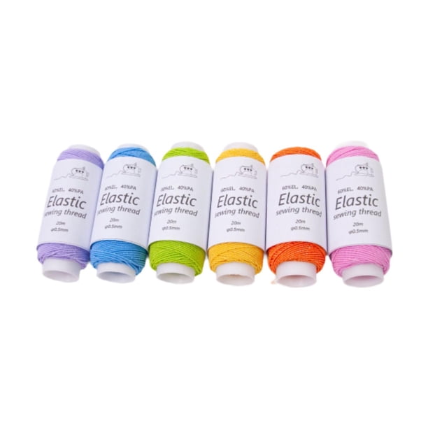 Cordones elásticos de rosca elástica de rosca elástica cuerda elástica de cuerda elástica para artesanías para acolchar joyas de serger de tejido de p E