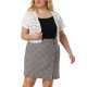 thumbnail image 5 of Agnes Orinda Tallas Grandes Boleros para Mujeres Escuela Colegio Abierto Frente Manga Corta Encaje de Ganchillo Cárdigans Recortados 3X Blanco, 5 of 7