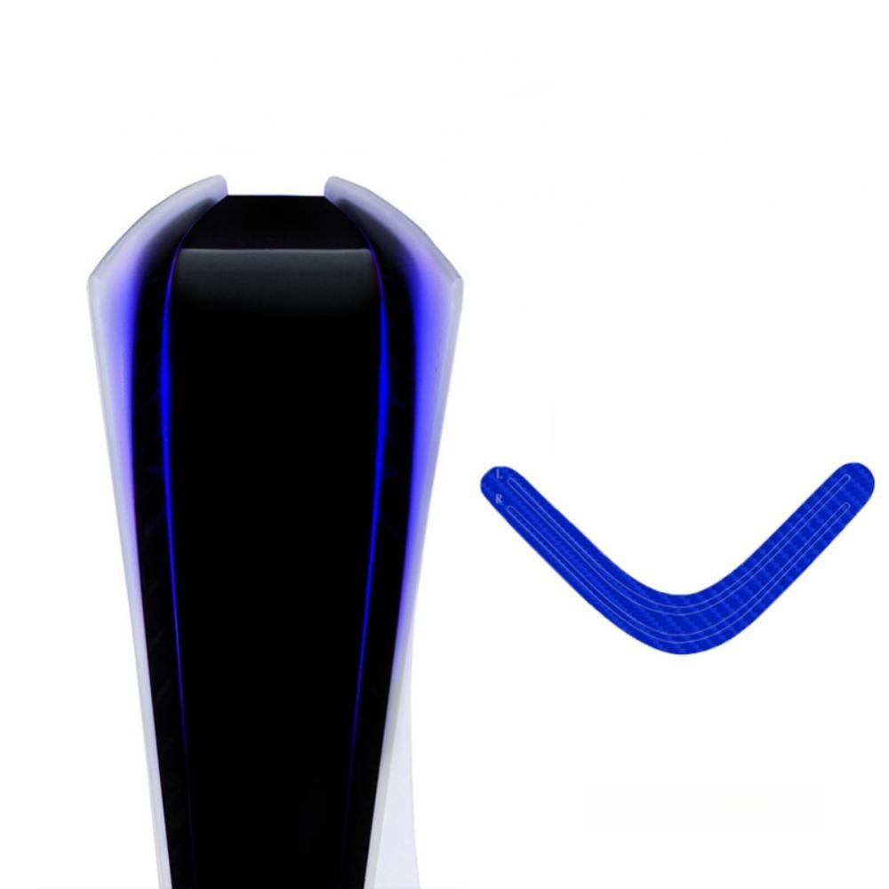 Genérico - Compatible Con La Consola Playstation 5 Autoadhesivo Gradiente Luminoso Led Light Bar Skin Cubierta Pegatinas Para Ps5 Gaming Console Accesorios-Azul