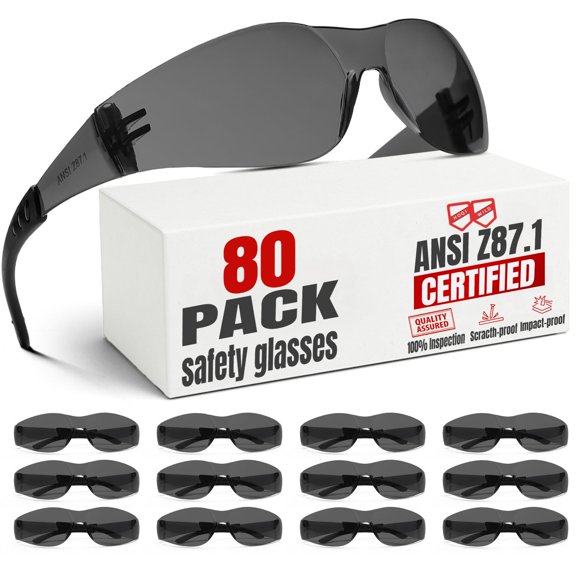 Gafas de seguridad Hoqiwild 80 unidades ANSI Z87.1 UV400
