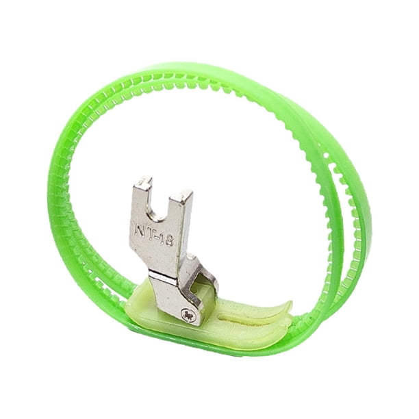 Prensatelas De Anillo Para Máquina De Coser, Pies De Rodillo Para Tela Recubierta De Cuero De Goma, Anillos Dobles