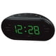 thumbnail image 2 of reloj de pantalla led digital am fm radio despertador con alarma dual eu verde, 2 of 3