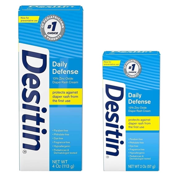 Crema para dermatitis del pañal Desitin Daily Defense, paquete de 118 ml x 2