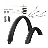 Ioensy - Guardias De Barro De Bicicleta De Montaña Cover Con Guardabarros De Bicicleta De Hardware De Montaje 27.5 En Negro Abrazadera