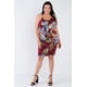 thumbnail image 3 of Vestido Mini con Estampado Floral, Espalda Abierta y Cruzado, de Talla Grande, 3 of 5