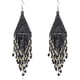 thumbnail image 1 of Largo Beaded Tassel Earring – Big Boho Native Hecho a mano Bead Dangle Earrings Bohemian Large Statehombrest Beaded Drop Fringe Earrings para mujeres Girls Teens Elegante Jewelry Gift(Negro), 1 of 3