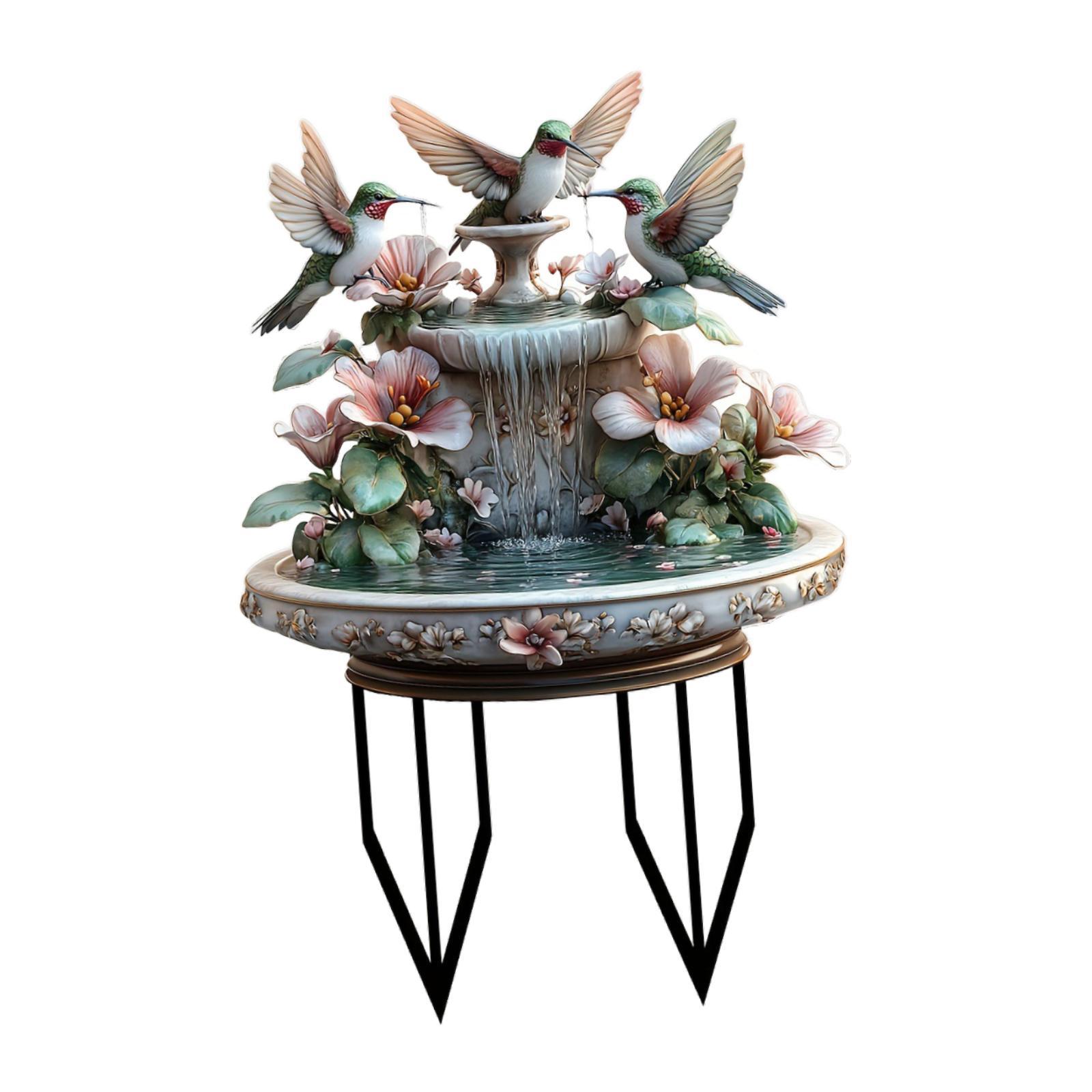 Bothyi - Estaca De Colibrí Para Jardín, 2D, Decorativa, Para Pasarelas Y Patios.