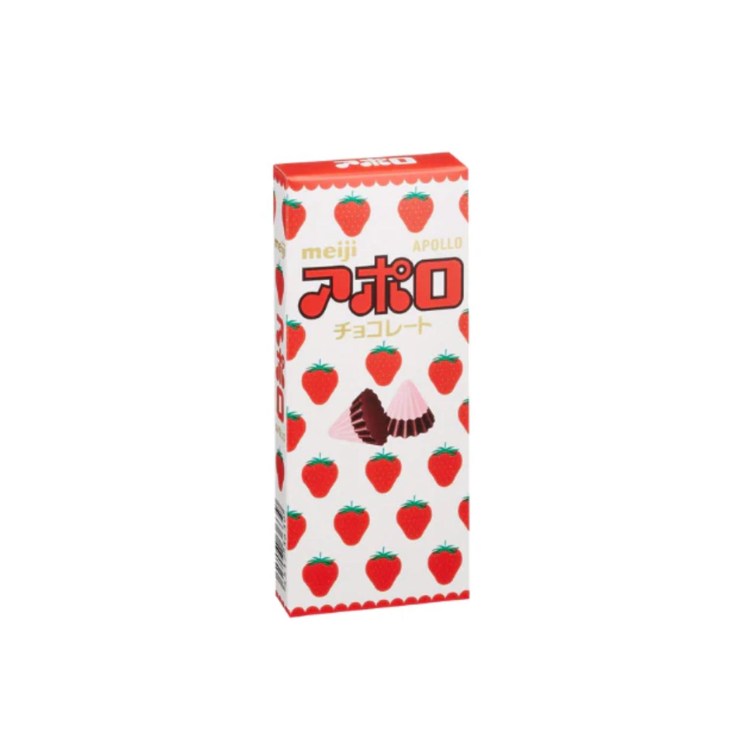 Kenko Foods - Chocolate Fresa Apolo Meiji 46 Gr Rojo