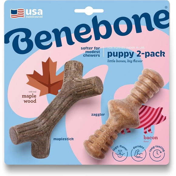 Mordedores para perros Benebone Puppy Maplestick Zaggler
