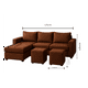 thumbnail image 4 of Sofa Seccional 3C Lusso Cafe Chaise Lounge Ambos Lados, 4 of 4