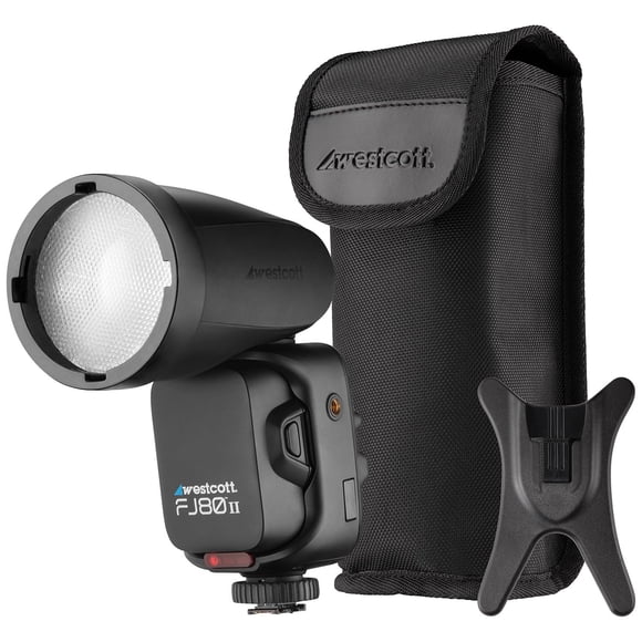 Speedlight Westcott FJ80 II con pantalla táctil de 80 W, TTL y manual para flash integrado y fuera d