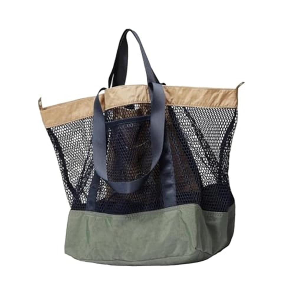 Xusx111 - Bolso De Playa De Malla Grande, Vacaciones, Piscina, Compras Y Bolsillo De Viaje - Plegables W / Bolsillos De Almacenamiento Para Mujeres, Hombres Y Familias