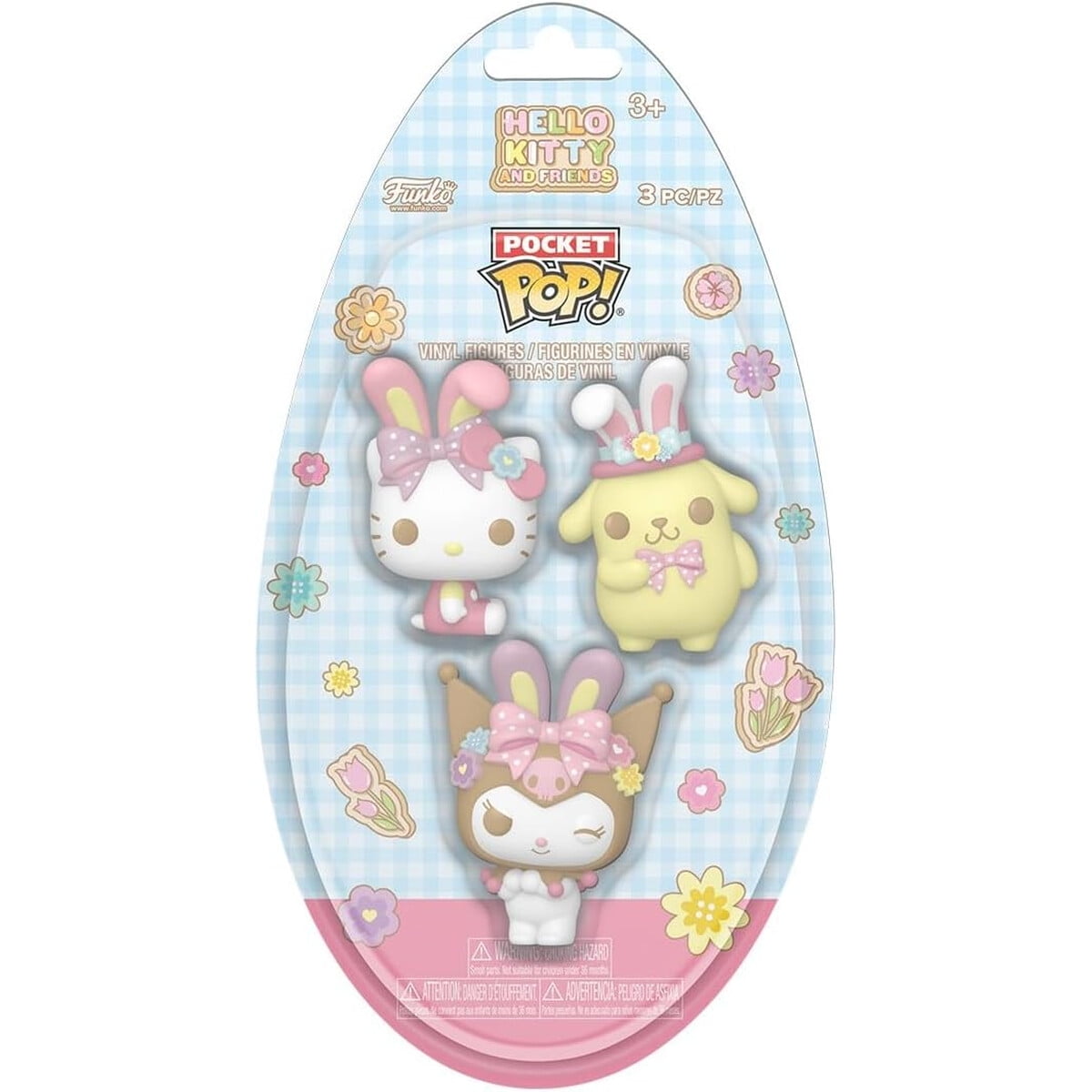Funko Pop Pocket Hello Kitty Kuromi Pompompurin Set Vinilo