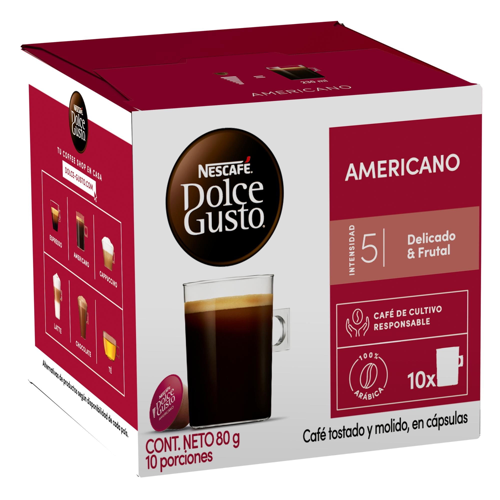 Nescafé - Café Dolce Gusto Americano 10 Tazas