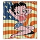 thumbnail image 1 of Cortina de ducha rosa Betty Boop, juego de cortinas de baño con ganchos, tamaño 60 x 72 pulgadas, 1 of 3