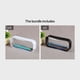 thumbnail image 1 of Stylish Clear PVC Zipper Pencil Bag for Toiletries, Exam, and Travel - Black and White, 1 of 5