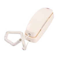 Bothyi - Teléfono De Pared Estilo Retro Con Cable Y Remarcación Para La Escuela, El Garaje Y El Hogar, Color Blanco