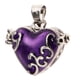 thumbnail image 2 of Collar Con Colgante De Urna De Recuerdo De Cremación Con Esmalte De Corazón Que Se Puede Abrir, Color Morado, 2 of 2