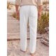 thumbnail image 3 of INSPIRE CHIC Pantalones de Lino Transpirables con Cordón y Textura a Rayas para Hombre, Ajuste Relajado, Talla 2XL, Blanco, 3 of 5