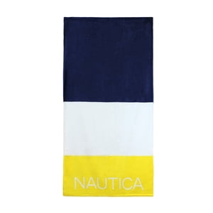 Toalla De Playa Nautica Home 100% Algodón 160X80 Diseño Tricolor