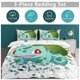 thumbnail image 5 of Bulb_asaur Print Bedding Set Pattern Duvet Cove Set3 Pieces Quilt Cover And Pillowcases for Women Men Teens, 5 of 5