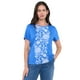 thumbnail image 1 of Polera Mujer Print Boho Celeste Corona, 1 of 5