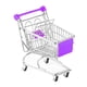 thumbnail image 3 of Mini Carrito De Compras De Supermercado, Carrito De Mano De Metal, Juguete, Adorno, Organizador De Escritorio, Violeta, 3 of 3