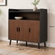 thumbnail image 4 of Aparador Buffet Industrial 100x34x92 cm Nogal Negro 3 Puertas Repisas MDF 12 mm, 4 of 6