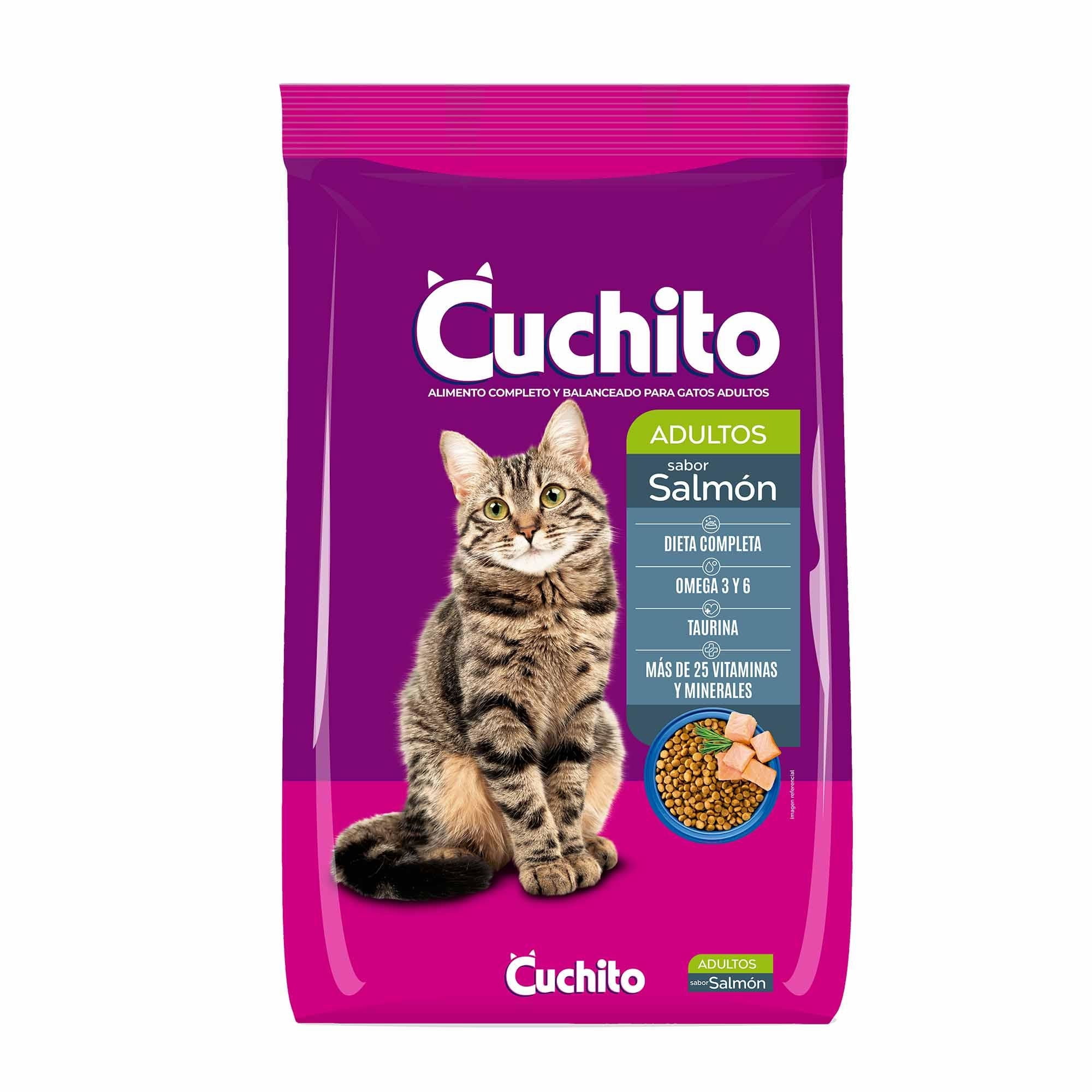 Alimento Seco Gato Adulto Adulto Sabor Salmón Bolsa 1 kg Cuchito
