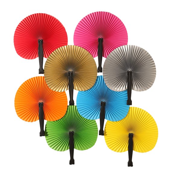 Juego de 24 abanicos decorativos plegables de papel Bestage