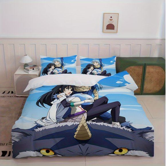 Fun Cute Anime That Time I Got R-Reincarnateds as a Slime Printed Pattern Suitable Suitable for Home Bedrooms