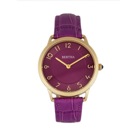 Reloj Bertha Abby Suizo para Damas en Oro/Fucsia 33 mm Resistente al Agua