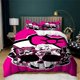 thumbnail image 1 of Teen Monster High Duvet Cover Set 3 Pieces Cartoon Bedding Set Full Size Lightweight Comforter Cover for Girls, 1 of 3