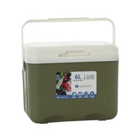 Magideal - Caja Enfriadora, Caja Aislada, Almacenamiento Personal En Frío, Cofre De Hielo Portátil De 6L, Pequeña Caja De Hielo Duro Para Playa, Barco, Barbacoa, Verde