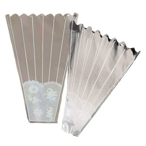 Genérico - 100X Fundas Para Ramo De Flores Transparentes Para Boda Cumpleaños Graduación 8Cmx28Cmx40Cm