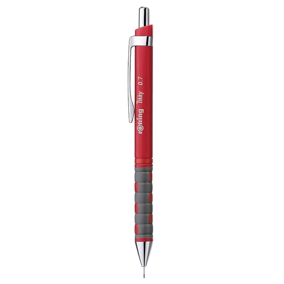 Portaminas Rotring Tikky 0,7 mm HB rojo con grip