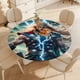 thumbnail image 4 of Thor-theme Fitted Round Tablecloths Elastic Edged Table Covers Waterproof Table Cloth for Kitchen Holiday Party Tables Decor 150cm, 4 of 6