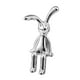 thumbnail image 4 of Escultura De Conejo Galvanizada Regalos Lindos Del Coche Figuras De Decoración Del Jardín Del Hogar 4,4 Cm X 3 Cm X 8,7 Cm Plata, 4 of 5