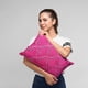 thumbnail image 3 of Cojín Plutus Brands de piel sintética con diamantes, fucsia, morado, 3 of 7
