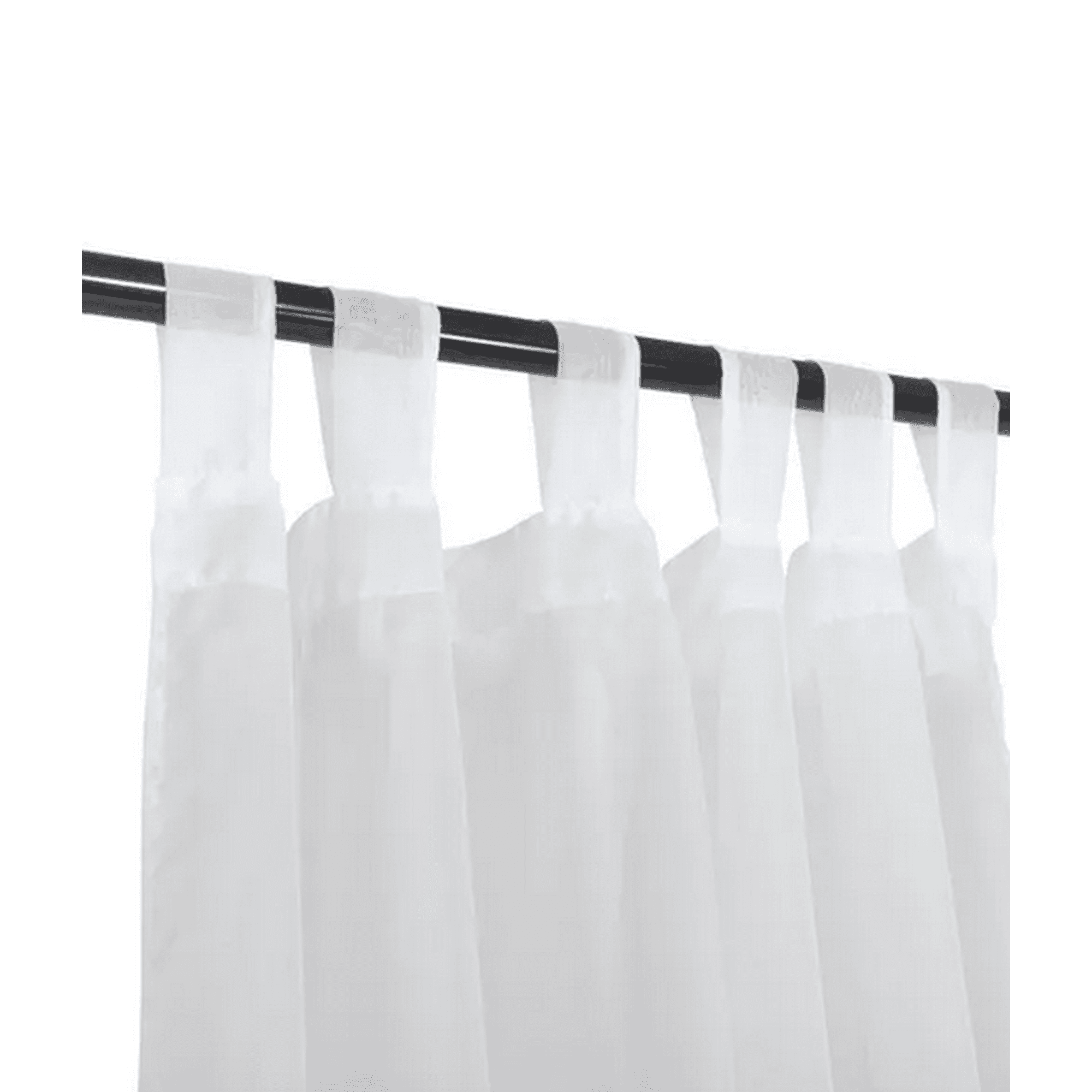 Genérico - Set Cortina Velo Liso Presilla 145x230 Cm, Color Marfil