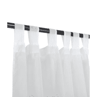 Genérico - Set Cortina Velo Liso Presilla 145X230 Cm, Color Marfil