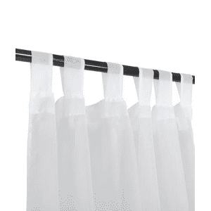 Genérico - Set Cortina Velo Liso Presilla 145X230 Cm, Color Marfil