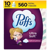 Pañuelos Faciales Puffs, Ultrasuaves, Sin Loción, 10 Cubos X 56
