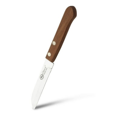 Cuchillo Pelador 9 Cm 1 Pieza Acero Inoxidable - Madera Café 1 Un Ilko