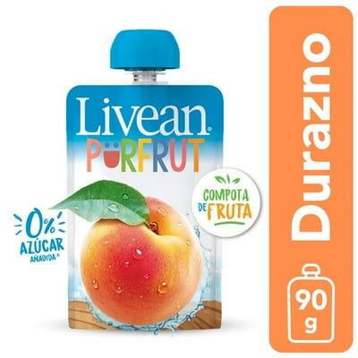 Pouch Compota Pura Fruta Durazno 90 G Livean