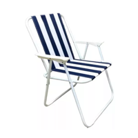 Genérico - Silla Portátil De Playa Plegable Azul Marino
